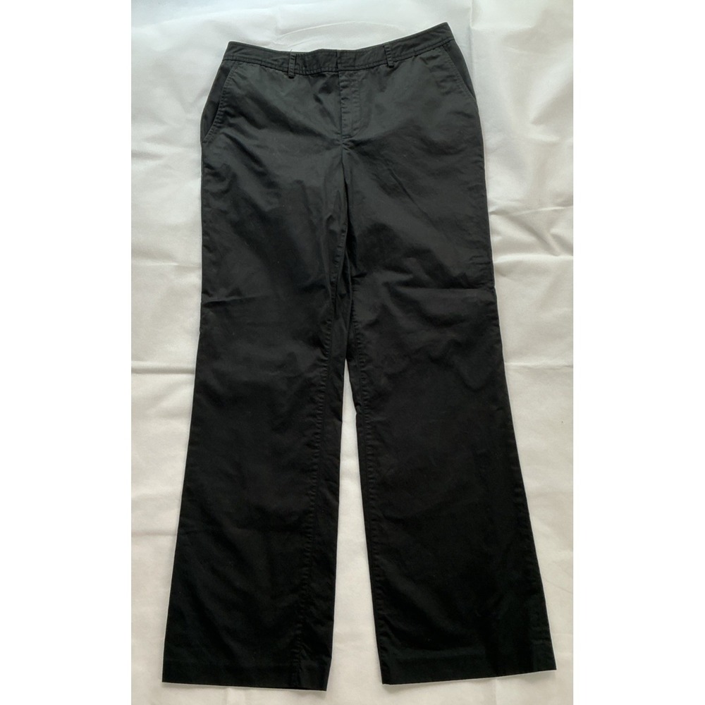 Lauren Ralph Lauren Pants Women's 10 Black Straight Leg Cotton
